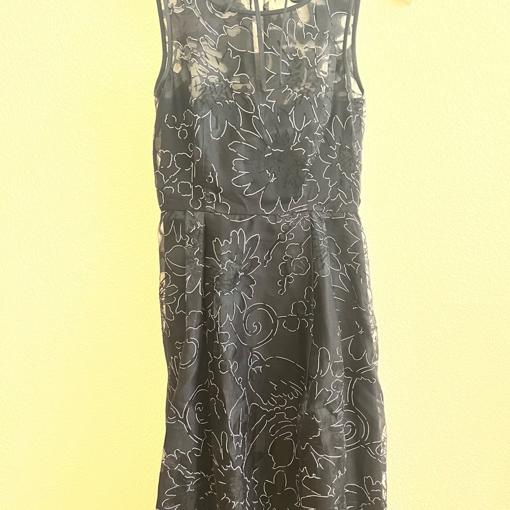 Elegant Black Floral Dress (from White and Black)